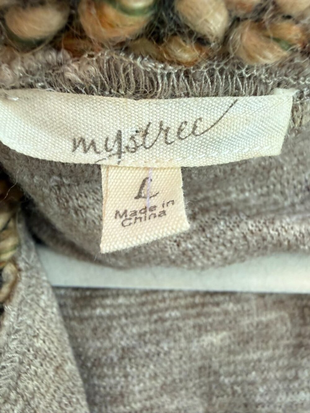 Mystree Mixed Texture Hooded Longline Cardigan Jacket Large - Picture 8 of 9
